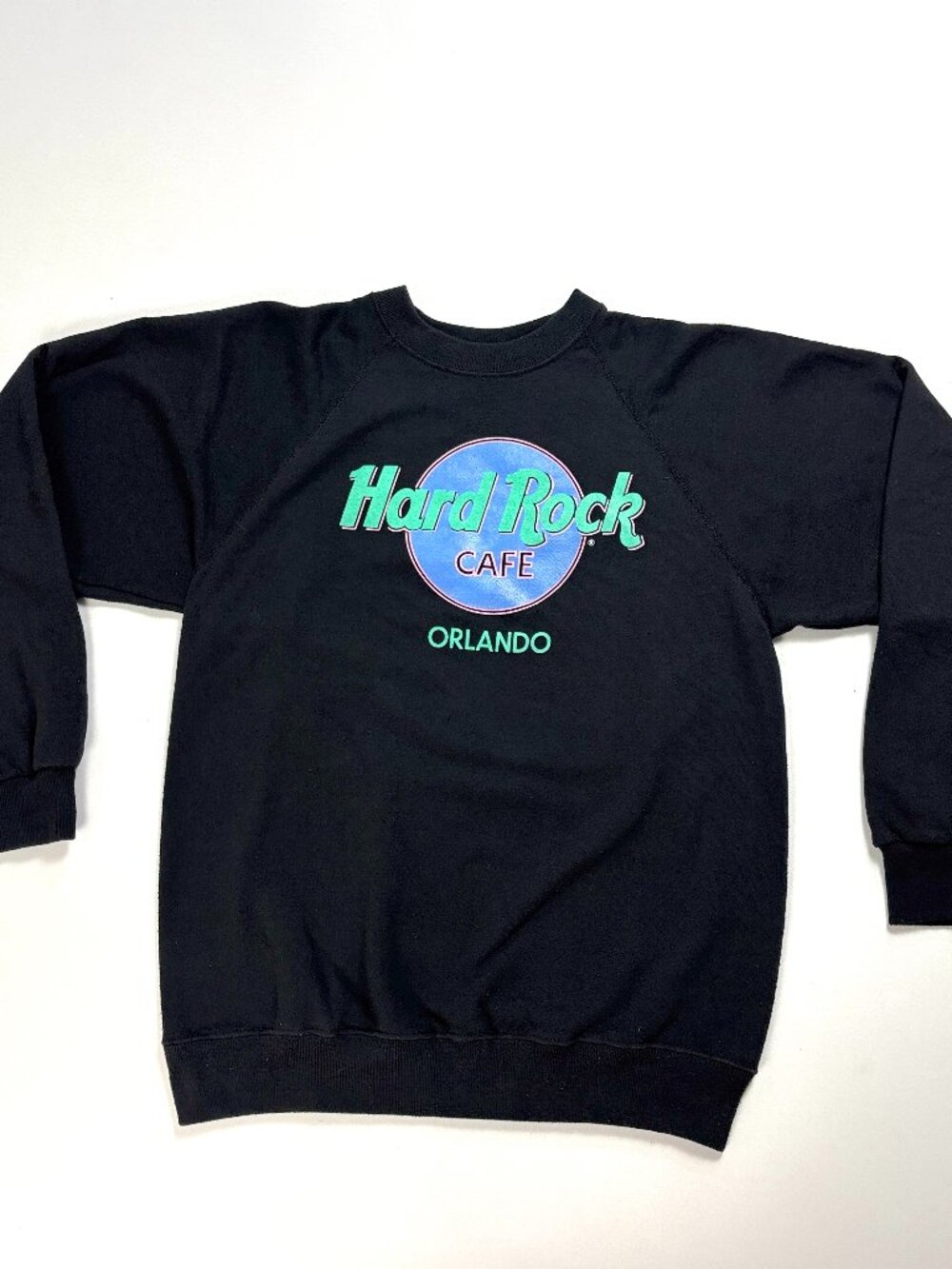 Vintage Hard Rock Cafe Orlando Crewneck Sweatshirt Black M/L Florida Made in USA